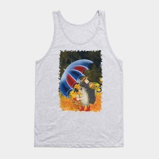 Hedgehog with umbrella Tank Top